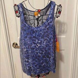 💙💙💙BOGOHO💙💙💙Blue and Black Camo Print Sequined Sleeveless Tank Top—NWT